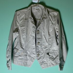 Christopher & Banks Beige Button-Up Jacket
